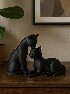 Пара фигурок кошек, минималистичный декор 2