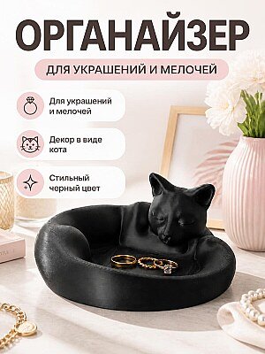 Декор для стола Органайзер Спящий кот 1
