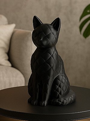 Скульптура Кот в килте, черный 2