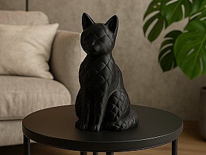 Скульптура Кот в килте, черный 3