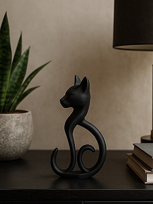 Статуэтка Кошка минимализм, декор для дома 2