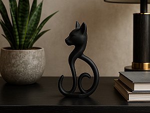 Статуэтка Кошка минимализм, декор для дома 3