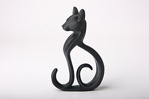 Статуэтка Кошка минимализм, декор для дома 4