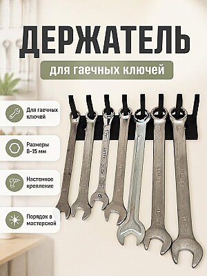 Настенный органайзер для гаечных ключей 8-15 мм 1