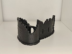 Разрушенная стена замка и башня для настольных игр 6