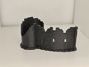 Разрушенная стена замка и башня для настольных игр 7