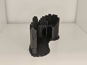 Разрушенная стена замка и башня для настольных игр 8