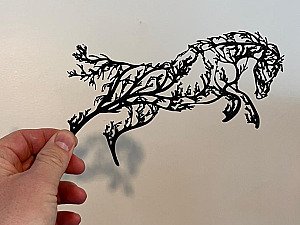 Настенный декор Лошадь-Дерево 2