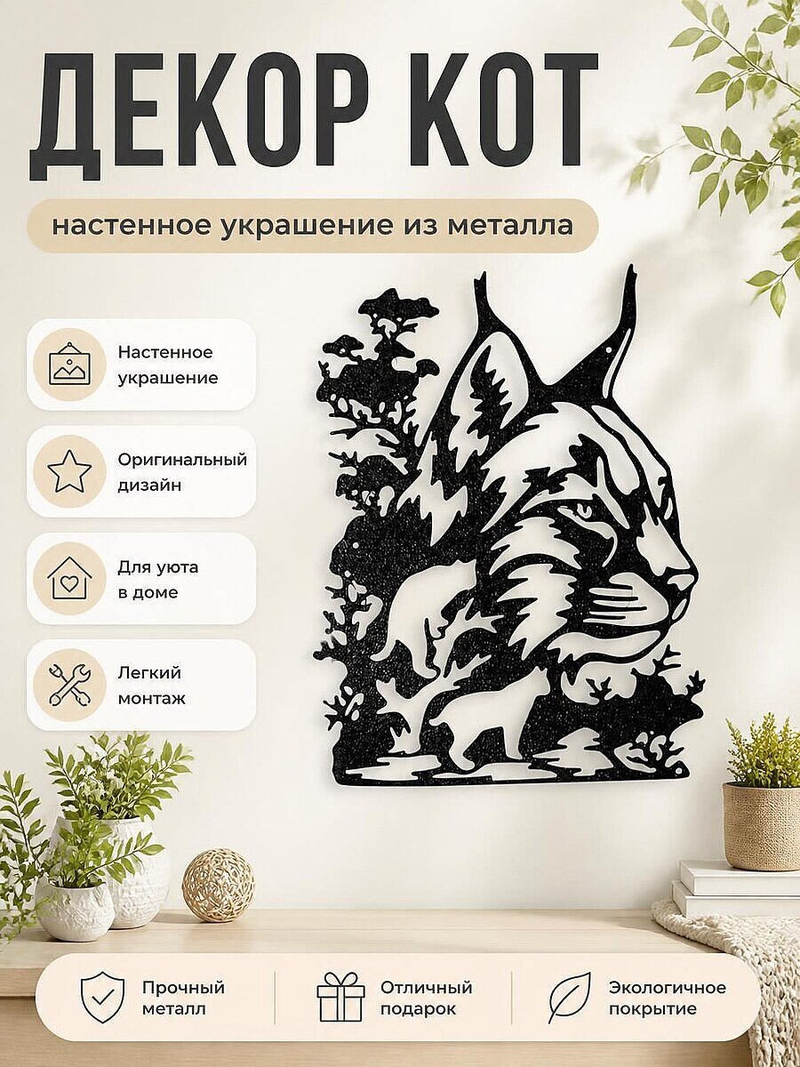 Настенный декор Кот