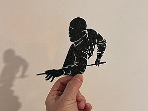 Настенный декор Силуэт игрока в бильярд 2