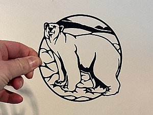Настенный декор Медведь в полярном круге 2