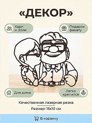 Настенный декор Карл и Элли из мультфильма "Вверх" 1