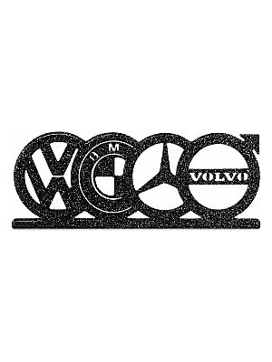 Настенный декор с логотипами VW, Mercedes, BMW, Volvo 3