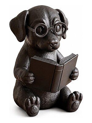 Статуэтка Собака читает книгу 8