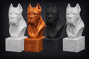 Статуэтка бюст собаки Немецкий дог Great Dane 5