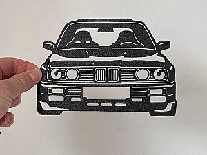 Настенное панно силуэт BMW E30 2