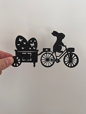 Пасхальный декор Кролик курьер Uber Eats 2