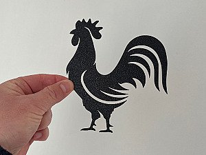 Декор на стену Французский петух силуэт 3