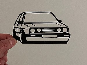 Настенный декор силуэт VW Golf MkII 2