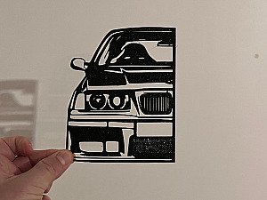 Настенное панно силуэт BMW E36 2