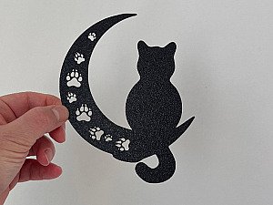 Настенный декор Кот на луне 2