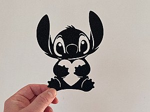 Настенный декор Стич с сердцем 2