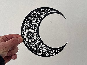 Настенный декор Луна и цветы 2