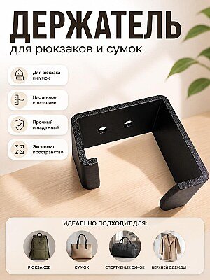 Держатель для рюкзака настенный 1