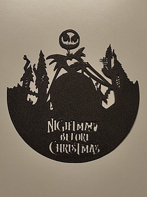 Настенное панно Nightmare Before Christmas силуэт 2