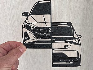 Настенный декор силуэт Hyundai I20n 2