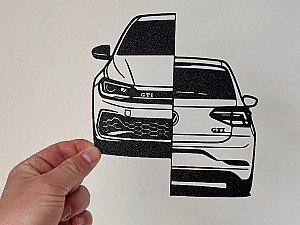 Настенный декор силуэт VW Polo GTI 2019 2