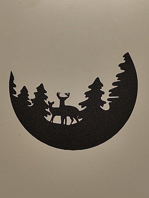 Настенный декор Олени в лесу 2