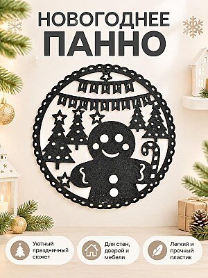 Настенный декор Новогодний пряничный человечек 1