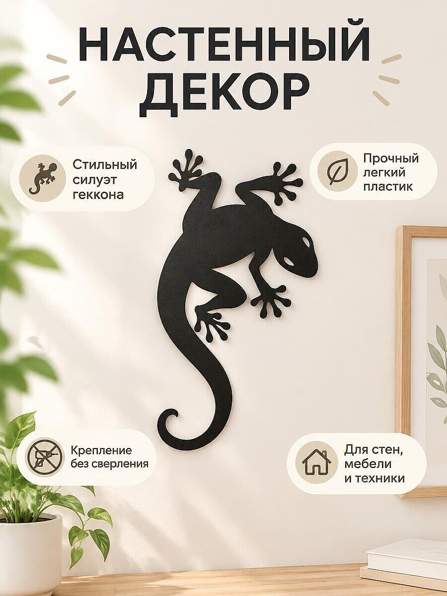 Настенный декор Ящерица Геккон