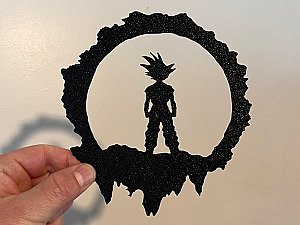 Настенный декор Dragon Ball Z Гоку силуэт 2