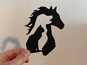 Настенный декор силуэт Лошадь Собака Кот 2