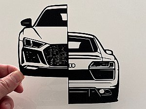 Настенное панно Audi R8 силуэт автомобиля 2