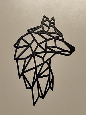Настенное панно Собака low poly 2