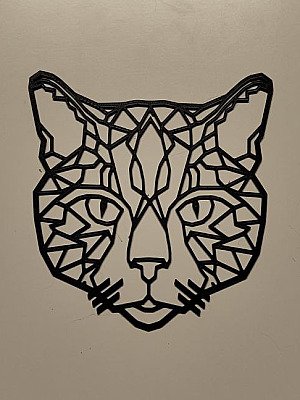 Настенное панно Голова кота Lowpoly 2