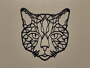 Настенное панно Голова кота Lowpoly 3