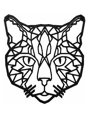 Настенное панно Голова кота Lowpoly 4