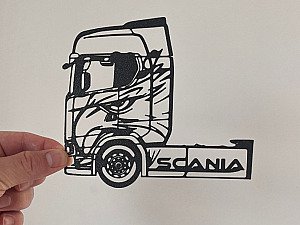 Настенный декор силуэт грузовика Scania Орел 2