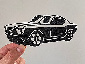 Настенный декор силуэт автомобиля Mustang 2