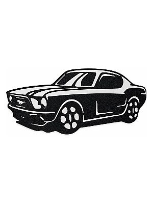 Настенный декор силуэт автомобиля Mustang 3