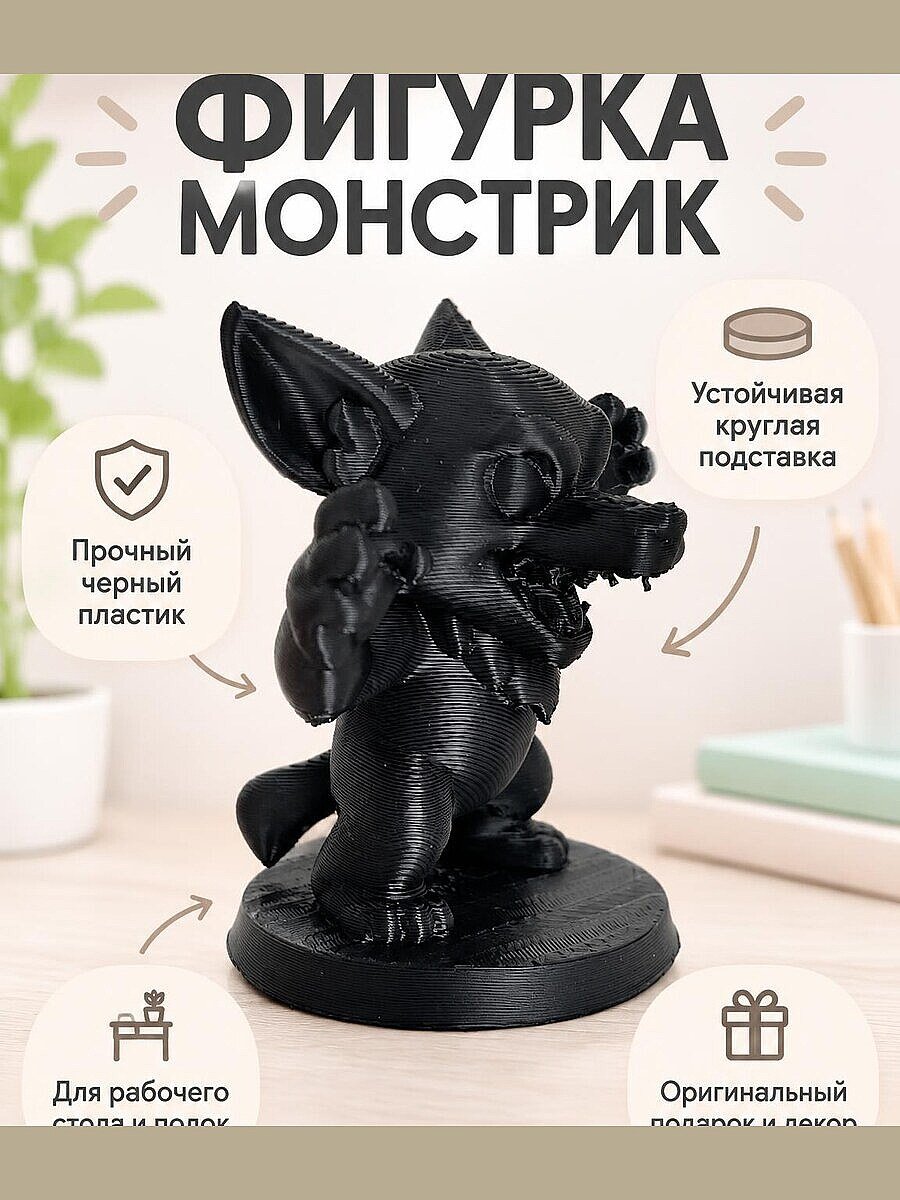Фигурка монстрик Волк на подставке