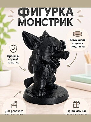 Фигурка монстрик Волк на подставке 1