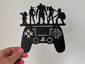 Настенное панно геймпад PlayStation с персонажами 2