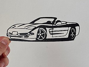 Настенный декор силуэт Corvette 2001 2