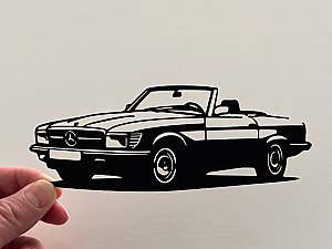 Настенный декор силуэт Mercedes 380SL 1985 2