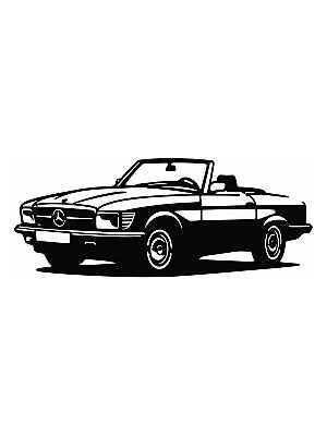 Настенный декор силуэт Mercedes 380SL 1985 3